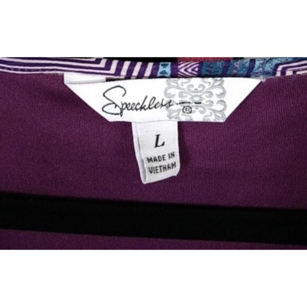Speechless Chevron Print Long Sleeve Dress Multicolor Elastic Waist Tie Belt - Picture 3 of 4